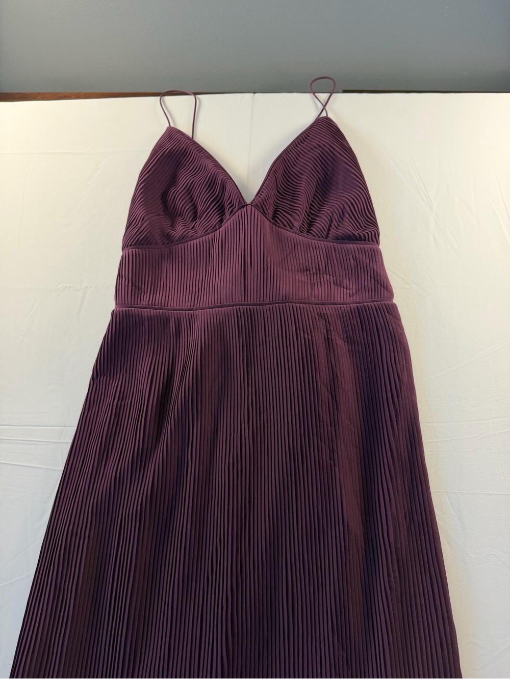 Banana Republic Plum Pleated Spaghetti-Strap‎ Maxi Dress